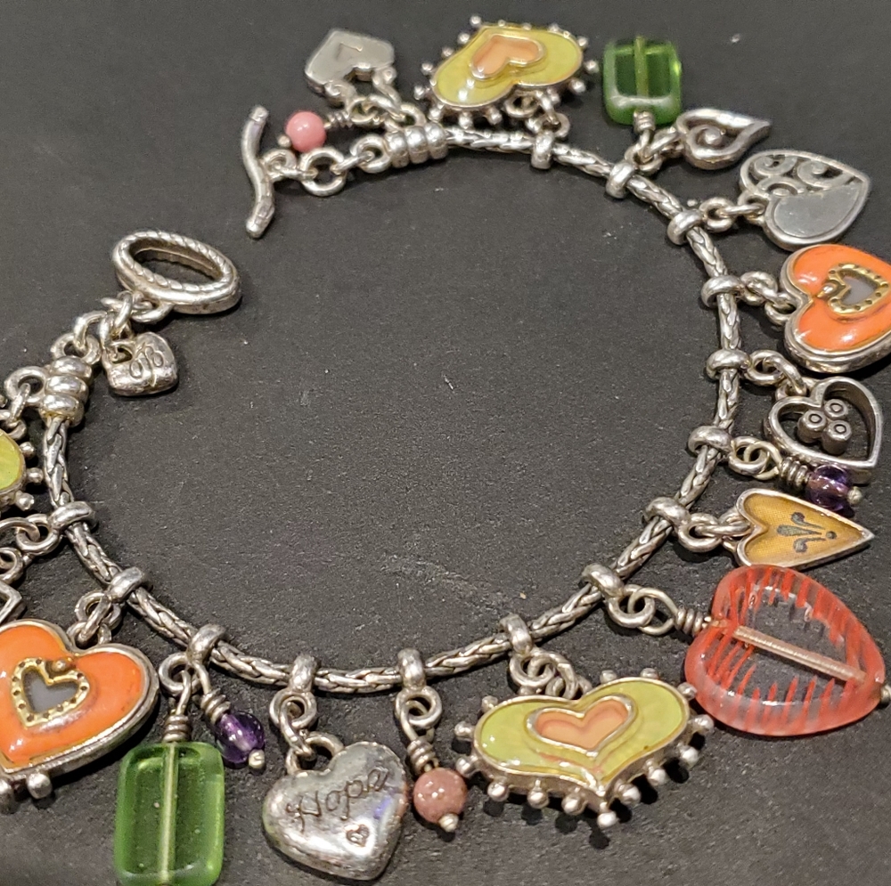 Brighton 16 heart charm bracelet